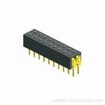 2.0mm Female Header Power Socket, Single Row Straight Type, RoHS Directive-compliant